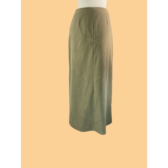Susan Bristol Womens Size 8 Khaki A-Line Skirt Polyester/Spandex - Picture 8 of 9